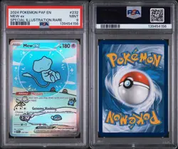 2024 POKEMON PAF EN-PALDEAN FATES SPECIAL ILLUSTRATION RARE #232 MEW EX PSA 9 - Image 3