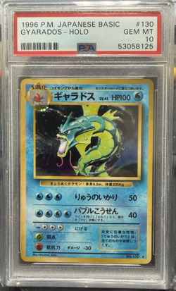 1996 Pokemon P.M. Japanese Basic Gyarados #130 Holo PSA 10 - Image 1