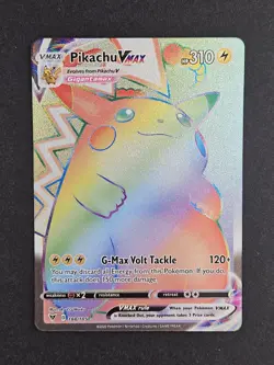 Pokemon TCG Pikachu Vmax Rainbow Rare 188/185 Vivid Voltage Secret Rare - Image 2