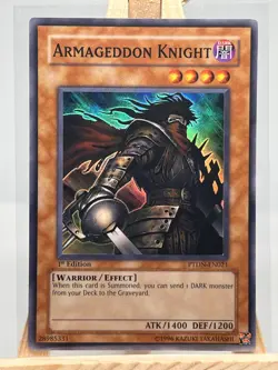 Yu-Gi-Oh! Phantom Darkness - Armageddon Knight PTDN-EN021 1st Edition Super Rare - Image 1