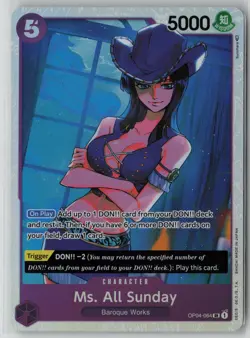Ms. All Sunday OP04-064 One Piece Kingdoms of Intrigue Super Rare Near Mint - Image 1