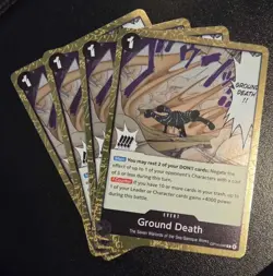 One Piece TCG English OP14-096 Ground Death R Foil x4 - Image 1