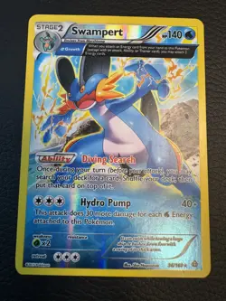Pokemon TCG Swampert Alpha Holo Card 36/160 Rare 2015 Primal Clash Series - Image 1