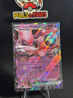 ❤Team Rocket's Mewtwo ex - Pokemon TCG Destined Rivals Double Rare Card 081/182 - Image 1