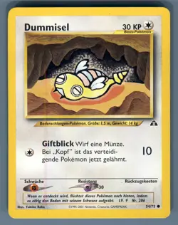 Dummisel Dunsparce Pokemon Card German 2001 54/75 Neo Discovery - Image 1