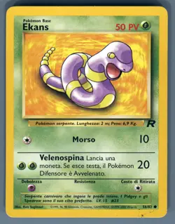 Ekans Italian Pokemon Team Rocket 56/82 2000 Card Common - Image 1