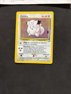Pokemon Card Clefairy 6/130 -Set Base-Eng- Holo-Mint! - Image 3