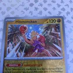 Pokemon Card Hitmonchan Scarlet & Violet 151 Reverse Holo 107/165 Near Mint - Image 3