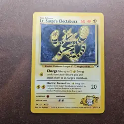 Lt. Surge's Electabuzz 27/132 Pokemon Gym Heroes Regular Rare Card - MP - Image 1