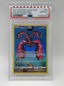 Galarian Moltres SWSH284 PSA 10 SWSH Sword & Shield Promo Cards Holo Pokemon 284 - Image 2
