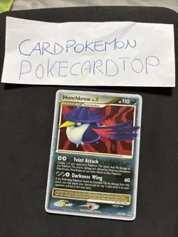 Pokemon Card HONCHKROW LV.X 132/132-Eng-Holo Reverse Good/Exc! - Image 1
