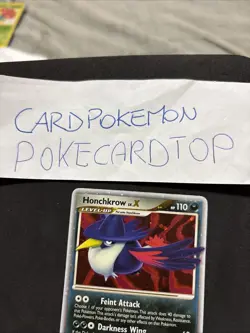Pokemon Card HONCHKROW LV.X 132/132-Eng-Holo Reverse Good/Exc! - Image 2