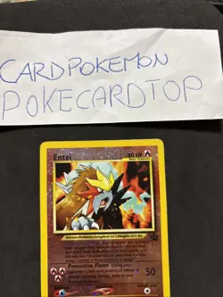 Pokemon Card Entei 34-promo-Eng-Holo Reverse-Swirl-Good! - Image 2