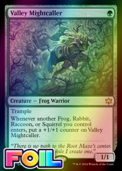 x1 Valley Mightcaller BLB Bloomburrow MTG 202 FOIL RARE M/NM 1x - Image 1