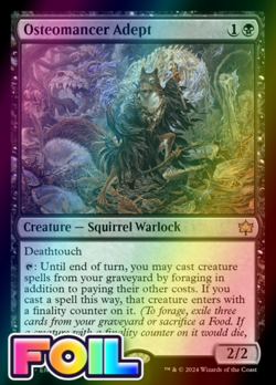 x1 Osteomancer Adept BLB Bloomburrow MTG 103 FOIL RARE M/NM 1x - Image 1