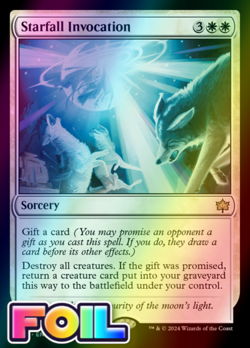 x1 Starfall Invocation BLB Bloomburrow MTG 34 FOIL RARE M/NM 1x - Image 1