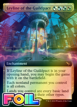 x1 Leyline of the Guildpact MKM MTG 418 FOIL RARE BORDERLESS M/NM 1x - Image 1