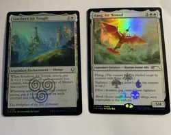 MTG NM 1x Promo Aang, Air Nomad 001 Foil & Southern Air Temple Foil Magic Avatar - Image 1