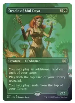 FOIL BORDERLES NM - Oracle of Mul Daya - Double Masters 2022 (2X2) - Free Shipp - Image 1