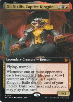 MTG: MOM Aftermath: Extended Art Ob Nixilis, Captive Kingpin: LP Condition - Image 1