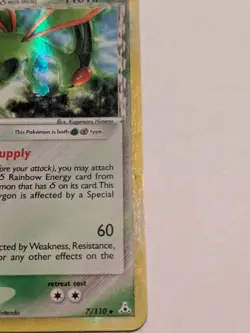 Pokemon Card Flygon 7/110 Rare Reverse Holo EX Holon Phantoms - MP Dent - Image 3