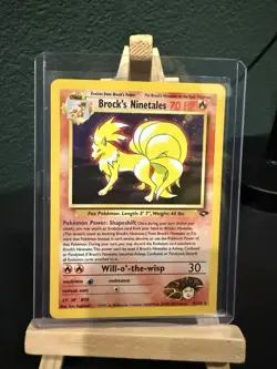 Pokemon Brock's Ninetales Holo Rare Card 3/132 Gym Challenge LP - Image 1