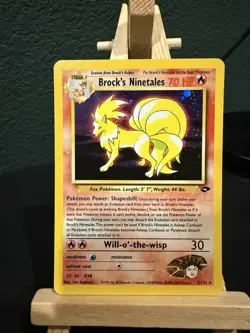 Pokemon Brock's Ninetales Holo Rare Card 3/132 Gym Challenge LP - Image 2