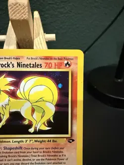 Pokemon Brock's Ninetales Holo Rare Card 3/132 Gym Challenge LP - Image 3