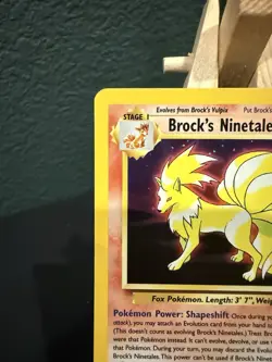Pokemon Brock's Ninetales Holo Rare Card 3/132 Gym Challenge LP - Image 4