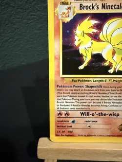 Pokemon Brock's Ninetales Holo Rare Card 3/132 Gym Challenge LP - Image 5