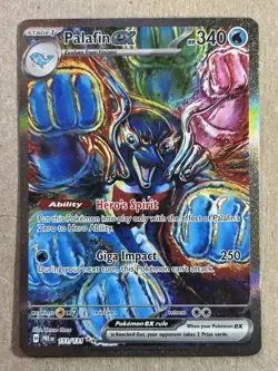 2025 Pokemon Prismatic Evolutions Palafin ex #151/131 Special Illustration Rare - Image 1