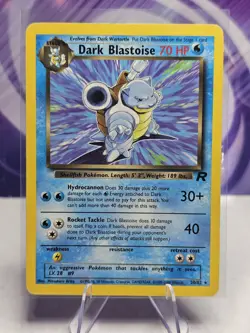 Pokemon TCG Dark Blastoise 20/82 Rare Non-Holo Team Rocket WOTC Base Set - Image 1