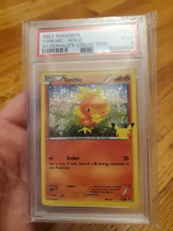2021 Pokemon McDonald's Collection Holo Torchic 11/25 Psa 9 - Image 1