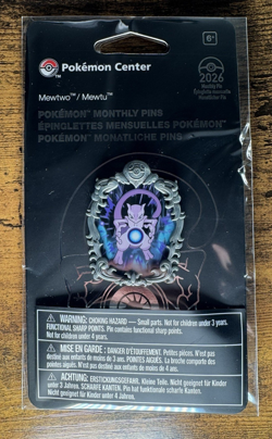 Mewtwo Pokemon Monthly Pins: Legendary Moments Pin (1 of 12) - In Hand For Post! - Image 1