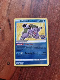 Pokemon Go Radiant Blastoise 018/078 Holo Rare MINT - Image 2