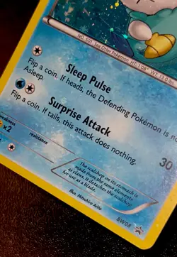 Oshawott BW08 LP Cosmos Holo Half Swirl Cool Foil Bleed Black Star Pokemon Promo - Image 3