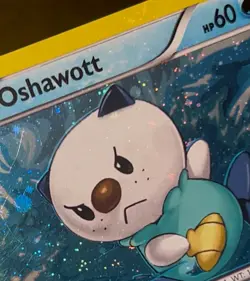 Oshawott BW08 LP Cosmos Holo Half Swirl Cool Foil Bleed Black Star Pokemon Promo - Image 4