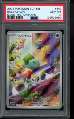 PSA 10 - 2024 Bulbasaur 143/142 Sv07: Stellar Crown Holo Pokemon - Image 1