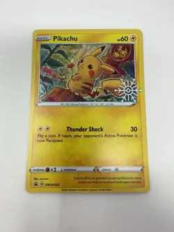 Pokemon TCG Pikachu SWSH153 Snowflake Promo Stamped (Holiday Calendar) NM - Image 1