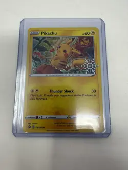 Pokemon TCG Pikachu SWSH153 Snowflake Promo Stamped (Holiday Calendar) NM - Image 3