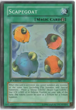 Yugioh - Scapegoat SDJ-041 1st Edition - Starter Deck: Joey - Image 1