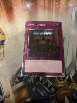 Royal Decree RA04-EN113 1st Edition Platinum Secret Rare Yu Gi Oh! NM - Image 1