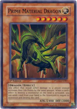 Yugioh! MP Prime Material Dragon - PTDN-EN087 - Super Rare - 1st Edition Moderat - Image 1