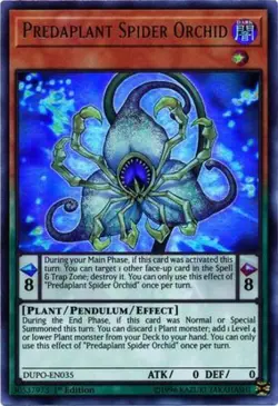 Yugioh! LP Predaplant Spider Orchid - DUPO-EN035 - Ultra Rare - 1st Edition Ligh - Image 1