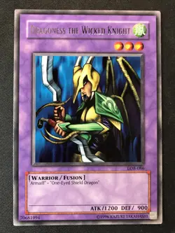 Yu-Gi-Oh TCG #LOB-086 Dragoness the Wicked Knight Rare LP - Image 1
