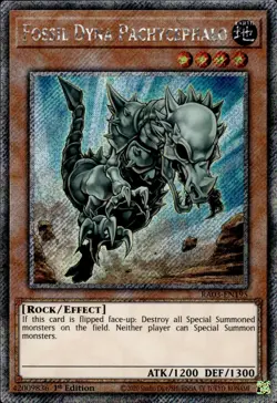 Fossil Dyna Pachycephalo - Platinum Secret Rare 1st Ed. RA03-EN195 - NM - YuGiOh - Image 1