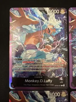 4 One Piece monkey.D.Luffy OP09-061 Starter Deck 26 Gear 5 Leader Alt Foil NM - Image 2
