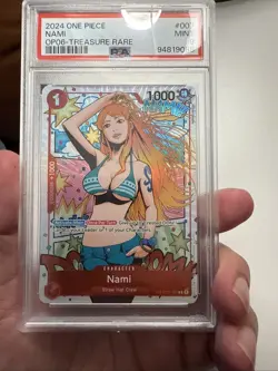 One Piece TCG Nami Treasure Rare PSA 9 Wings Of The Captain ST01-007 TR English - Image 1