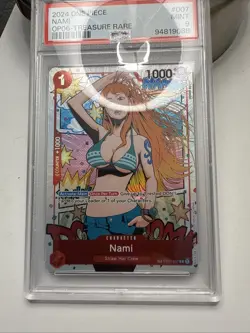 One Piece TCG Nami Treasure Rare PSA 9 Wings Of The Captain ST01-007 TR English - Image 2