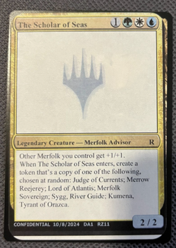 Magic MTG The Scholar Of Seas Gavin Verhey's Unknown Event Playtest Card - Image 1